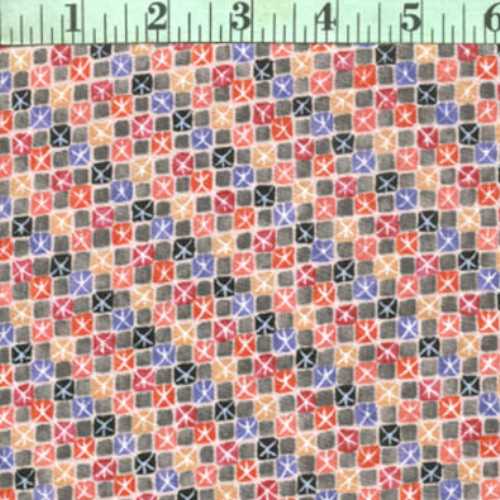 Squares, Small with White X (Dark) Squares, Small with White X (Dark)