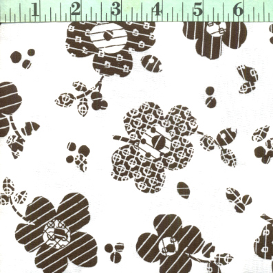 Flowers, Brown Patterns on Tan Flowers, Brown Patterns on Tan